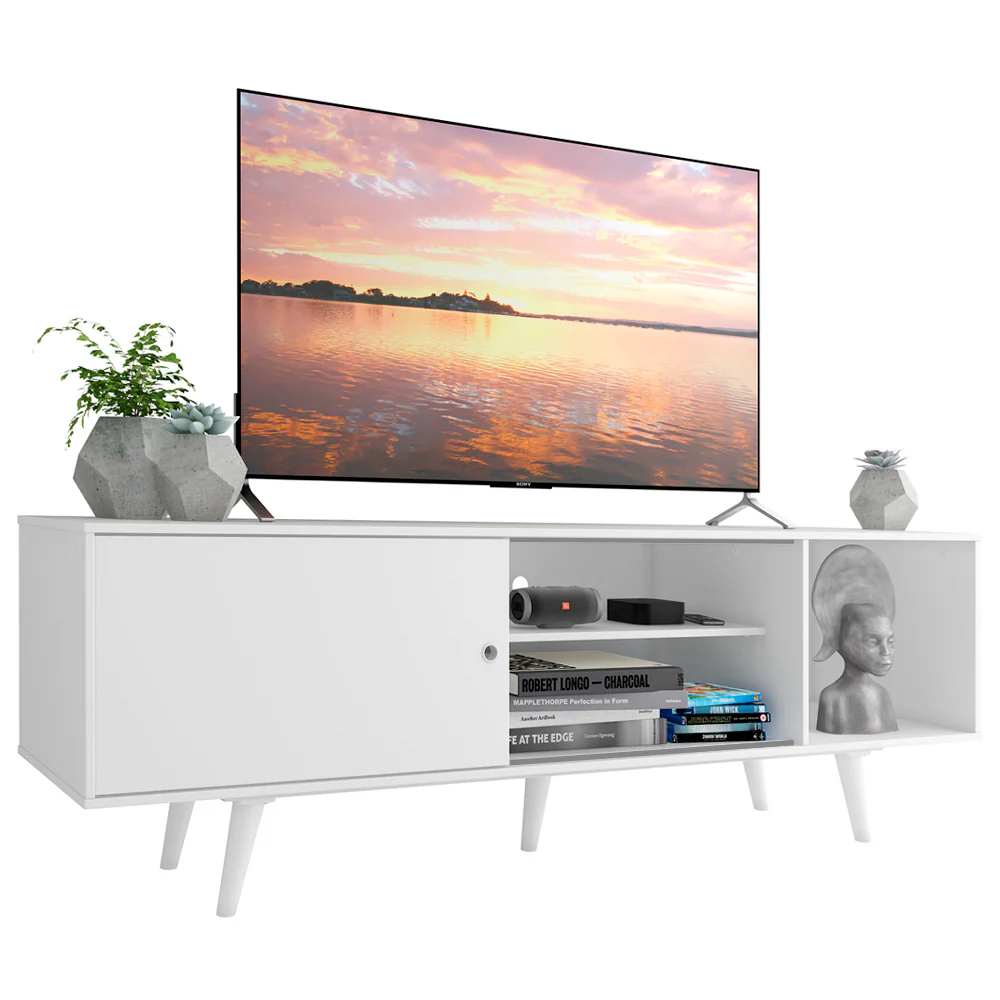 Rack para TV Madesa Dubai para TV hasta 65 Pulgadas con patas Blanco - Image 3