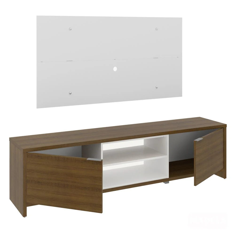 Rack para TV Madesa Metz con Panel de TV hasta 55 Pulgadas Marrón/Blanco - Image 3