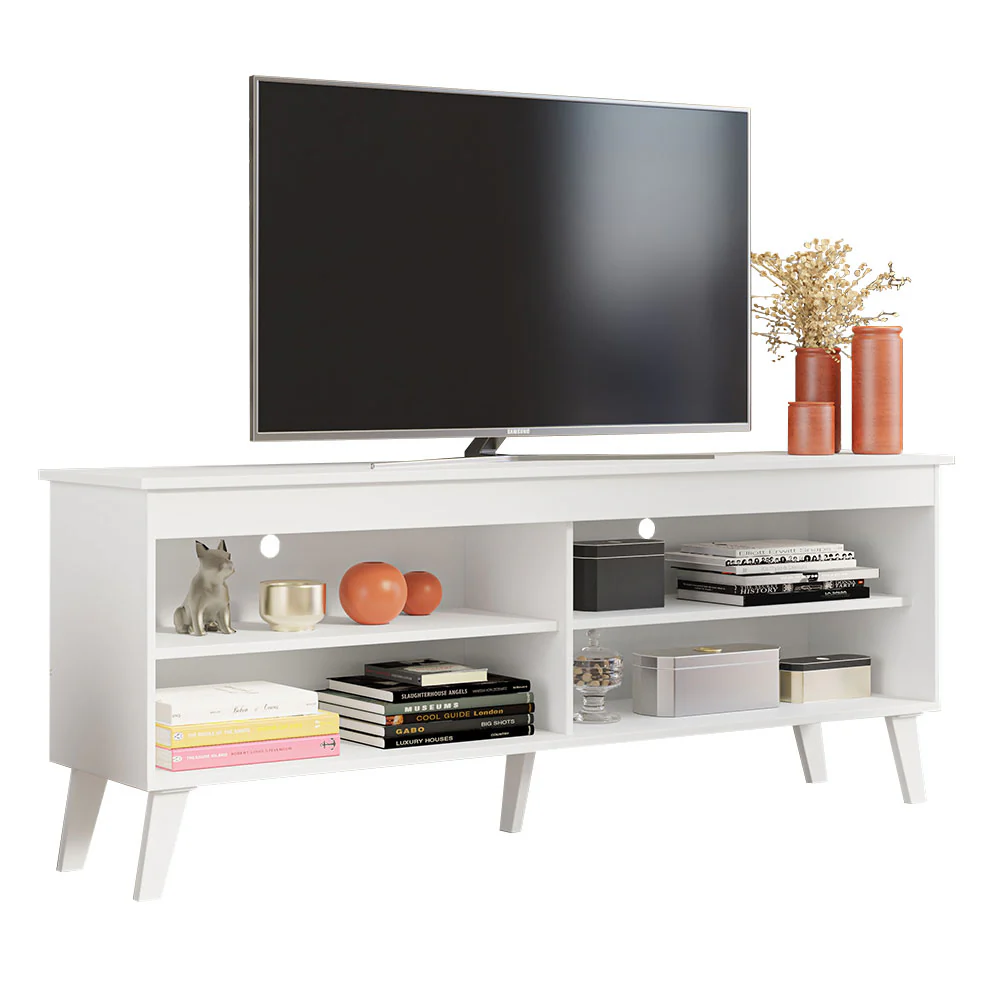 Rack para TV Turim hasta 65 con patas Blanco - Image 3