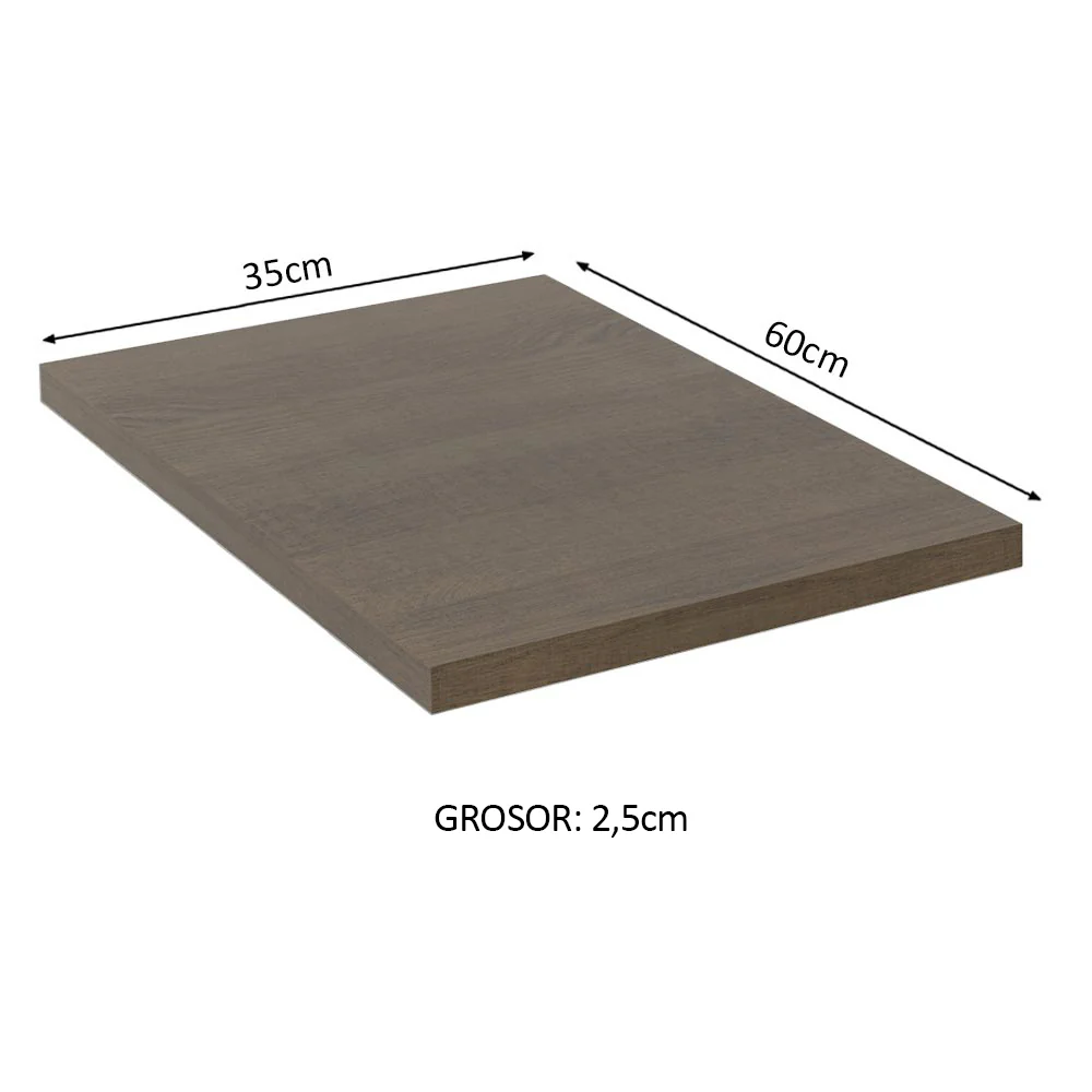 Tapa para Bajo Mesada 35 x 60 cm para Cocinas Madesa Glamy, Lux e Stella Marrón - Image 2