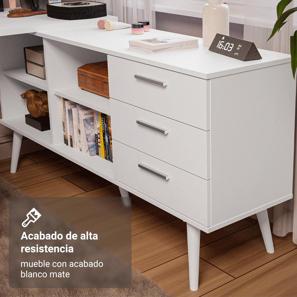 Tocador de Esquina para Maquillaje o Escritorio Madesa BB - Image 6