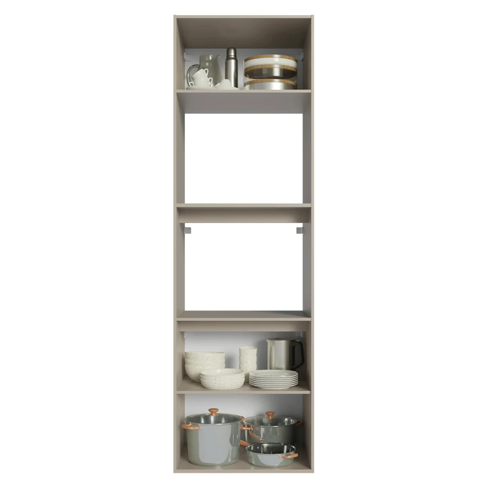 Torre de Cocina para Horno 60 cm 2 Puertas 2 Nichos Sin Patas Nice Crema - Image 6