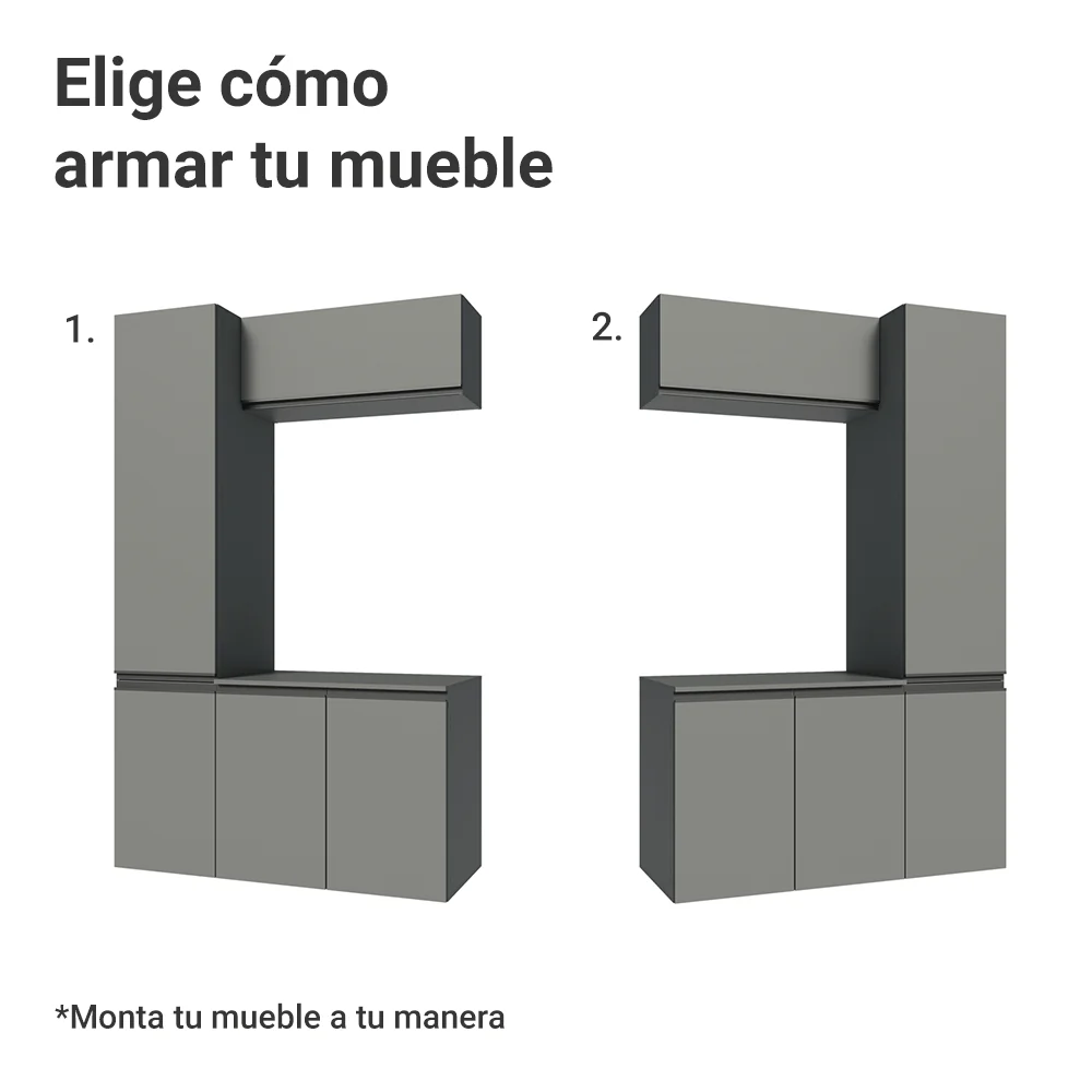 Vanitory, 120 cm, 5 puertas, Gris Nice 02 - Image 4
