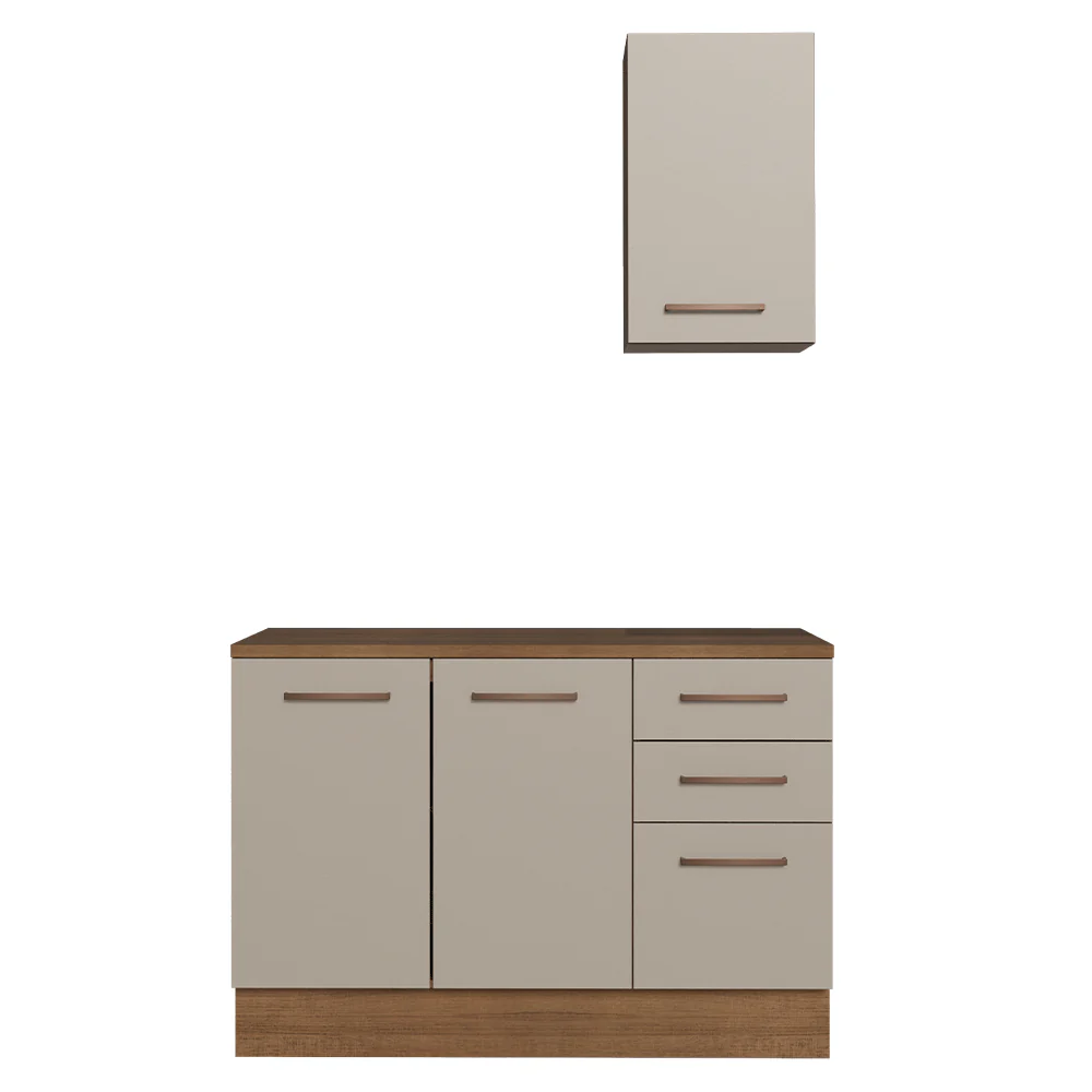 Vanitory 120cm 3 Puertas 3 Cajones Marrón/Crema Agata 01 - Image 9