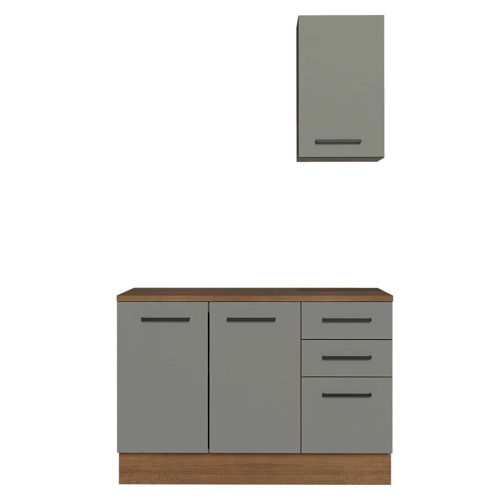 Vanitory 120cm 3 Puertas 3 Cajones Marrón/Gris Agata 01 - Image 9
