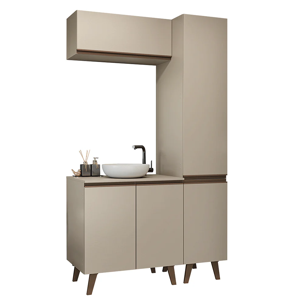 Vanitory, 120cm, 5 puertas, Crema Nice 03 - Image 3
