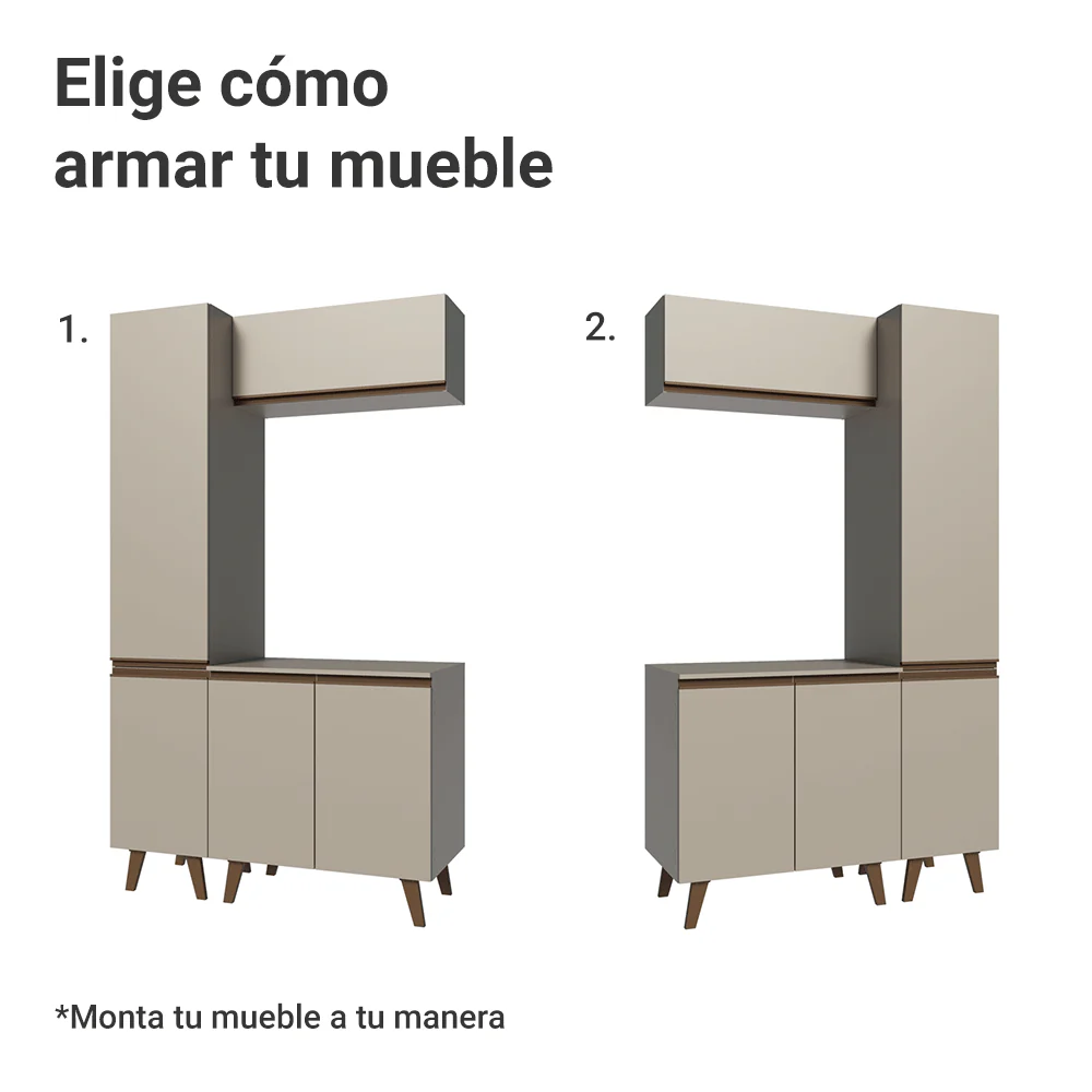 Vanitory, 120cm, 5 puertas, Crema Nice 03 - Image 4