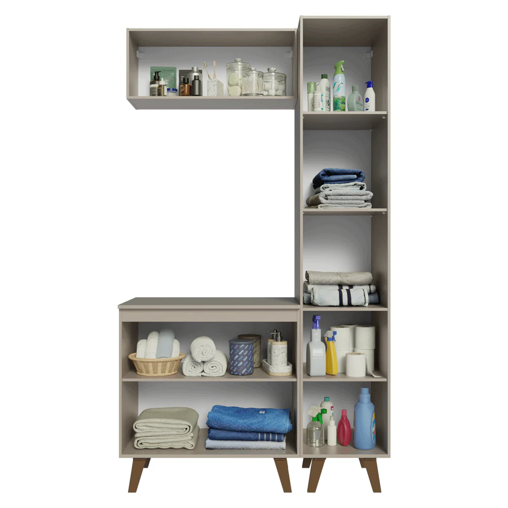 Vanitory, 120cm, 5 puertas, Crema Nice 03 - Image 9