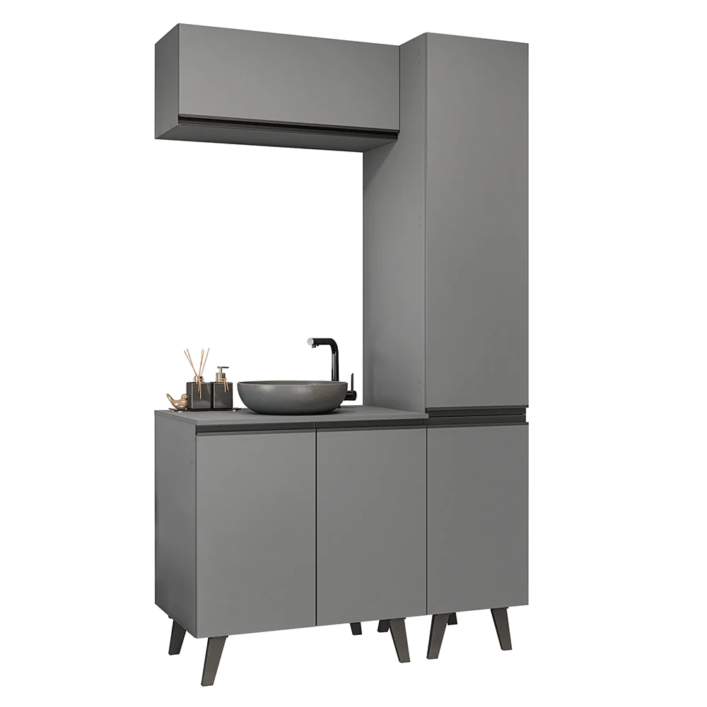 Vanitory, 120cm, 5 puertas, Gris Nice 03 - Image 3