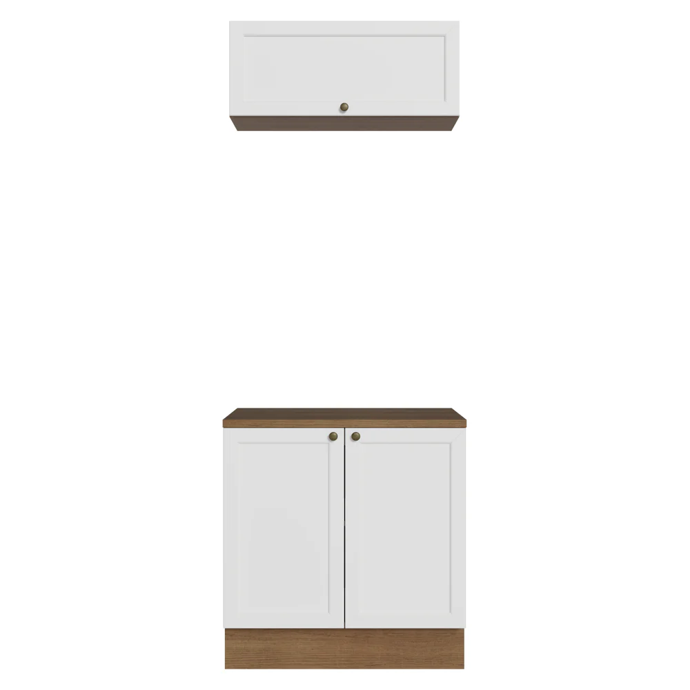 Vanitory 80cm 3 puertas Marrón/Blanco Vik 02 - Image 9